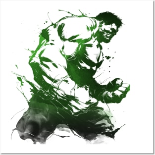 GREEN INK HULK Posters and Art